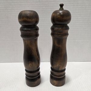 Wooden Vintage Japan Salt Shaker & Pepper Mill Grinder Set 